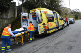 Ambulancia asistiendo al seguro deportivo